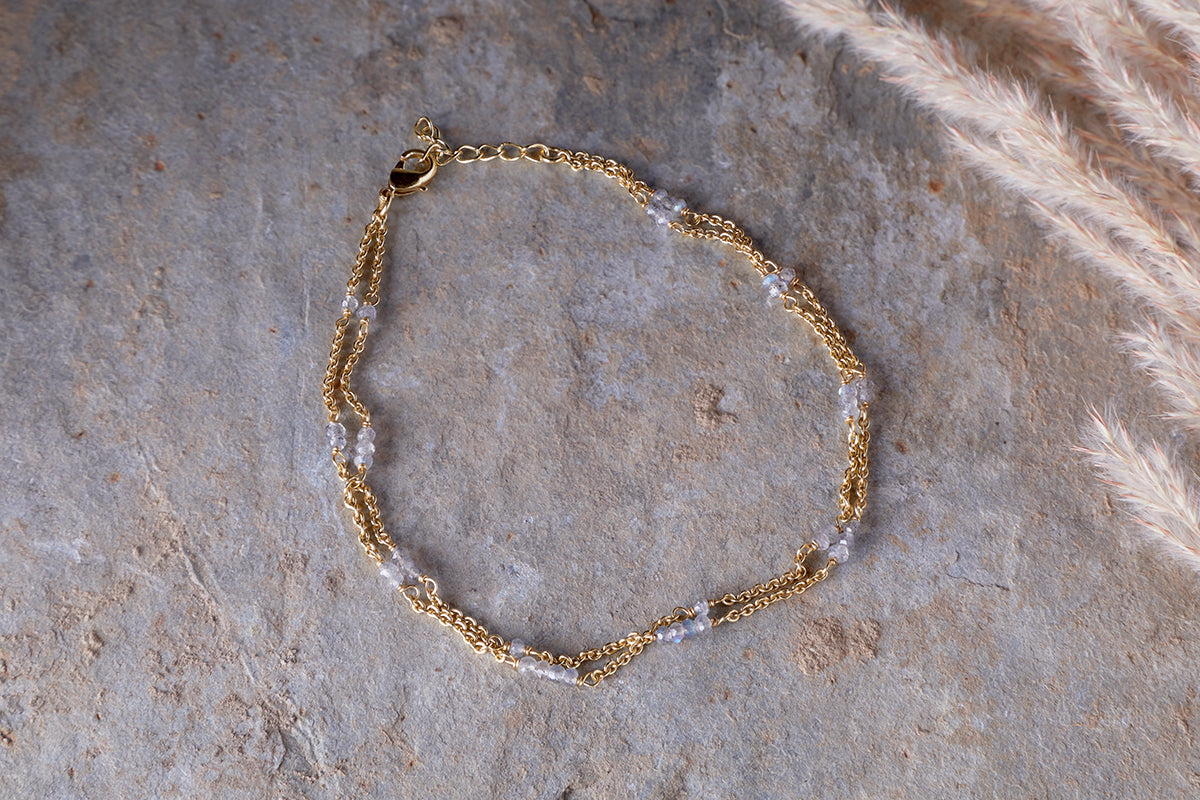 Bracelet de cheville Lavana - Labradorite