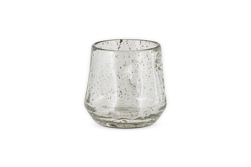 Photophore en verre recyclé Linora - Transparent