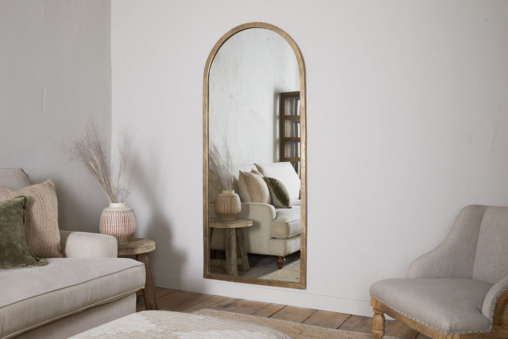 Miroir pleine longueur Murwara - Laiton antique