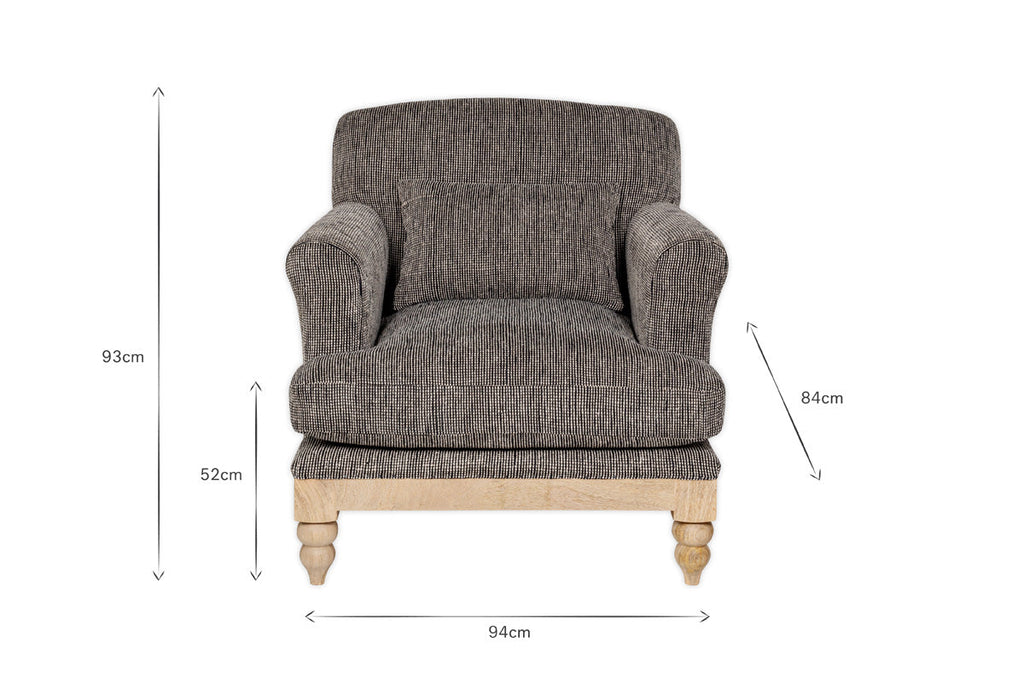 Fauteuil Maganda en coton - Anthracite