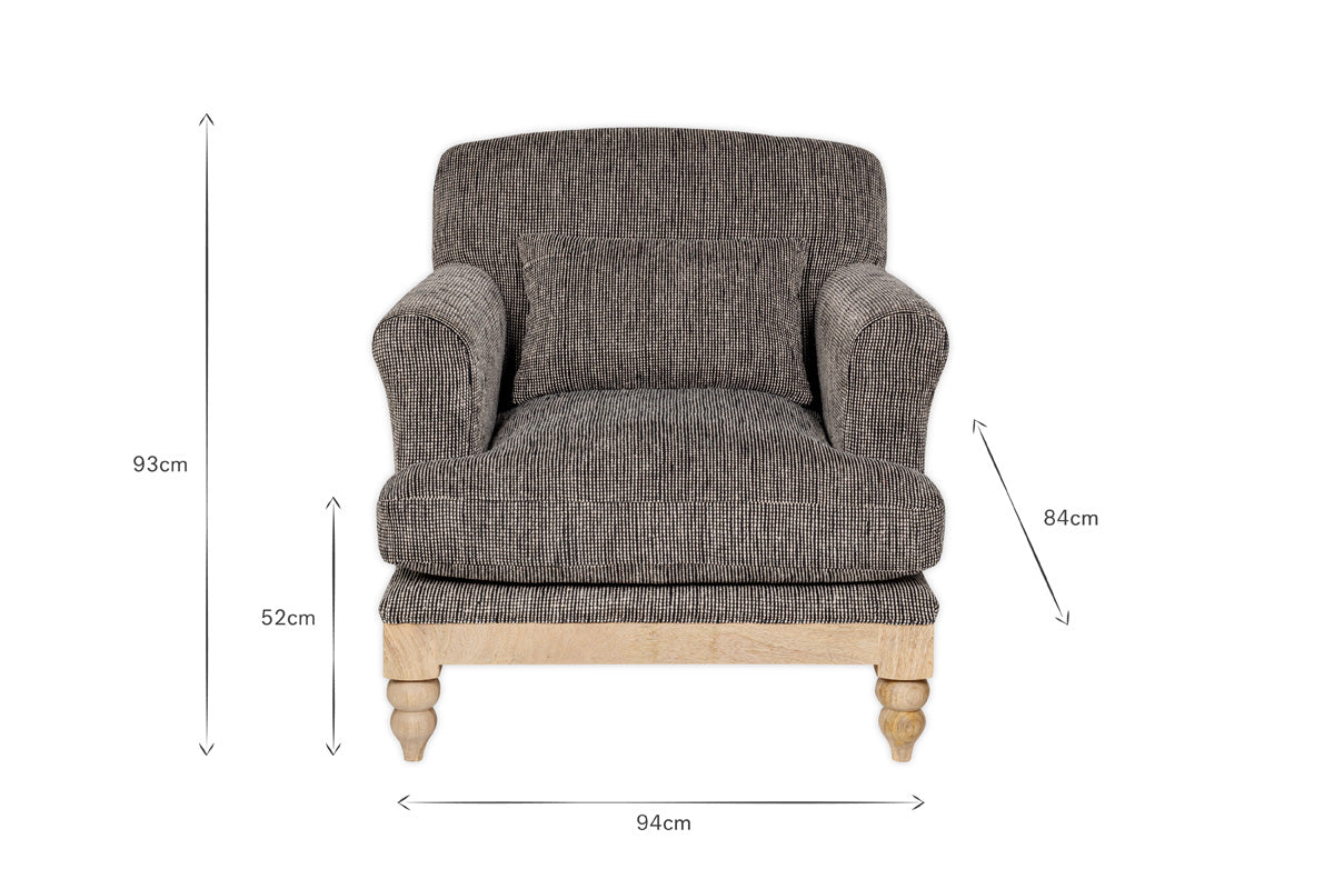 Fauteuil Maganda en coton - Anthracite