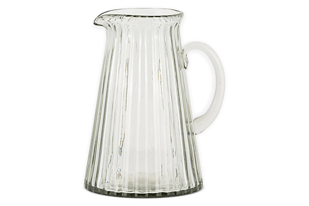 Pichet en verre côtelé Minati - Transparent