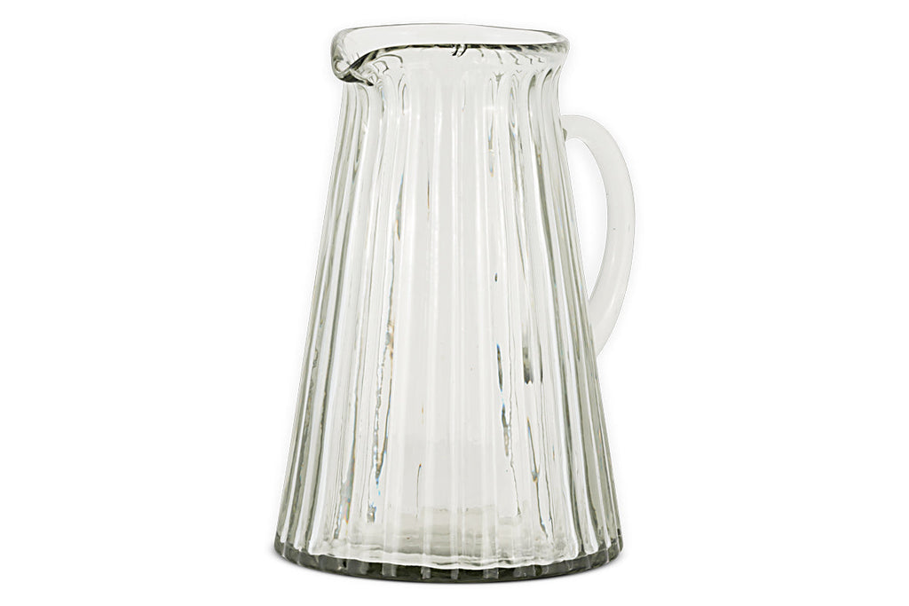 Pichet en verre côtelé Minati - Transparent