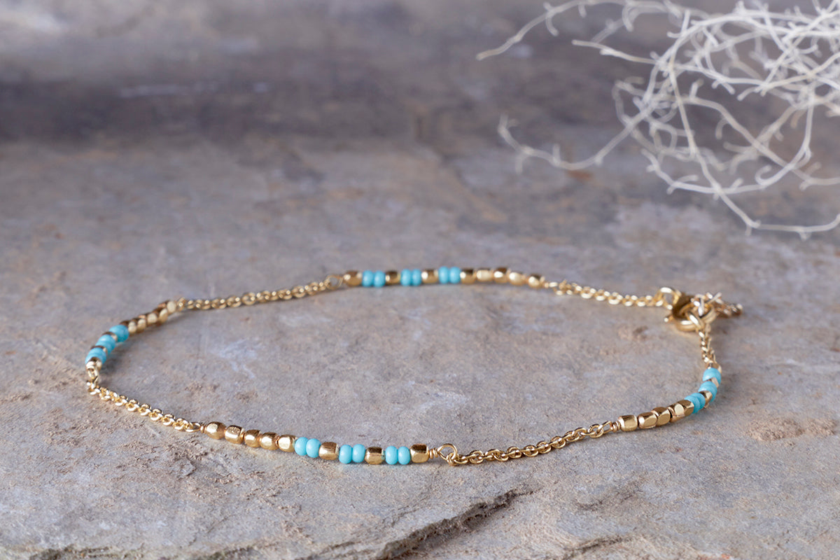 Bracelet de cheville Mindra - Turquoise