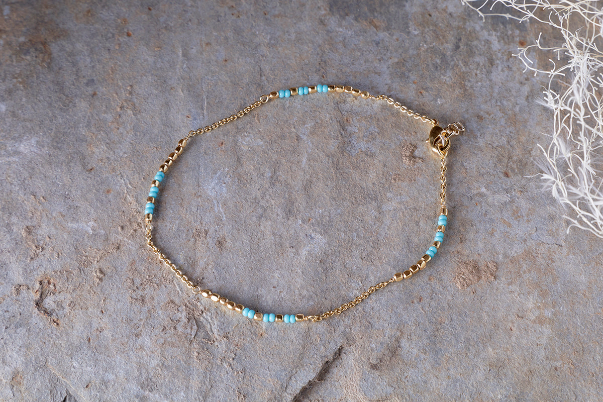 Bracelet de cheville Mindra - Turquoise