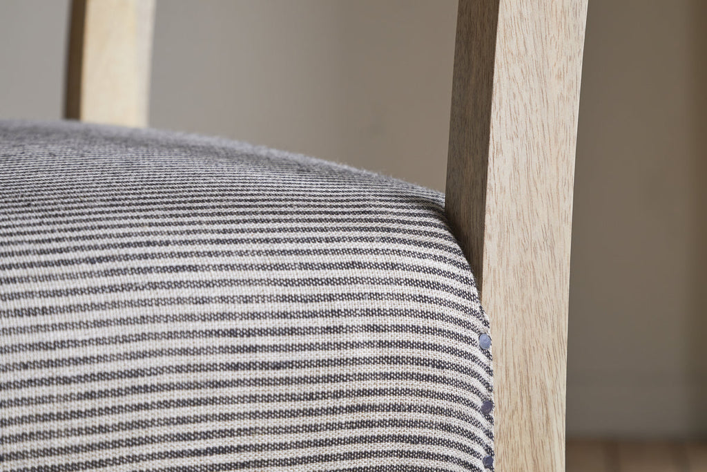Chaise de comptoir rembourrée en lin Nadeeka - Gris clair
