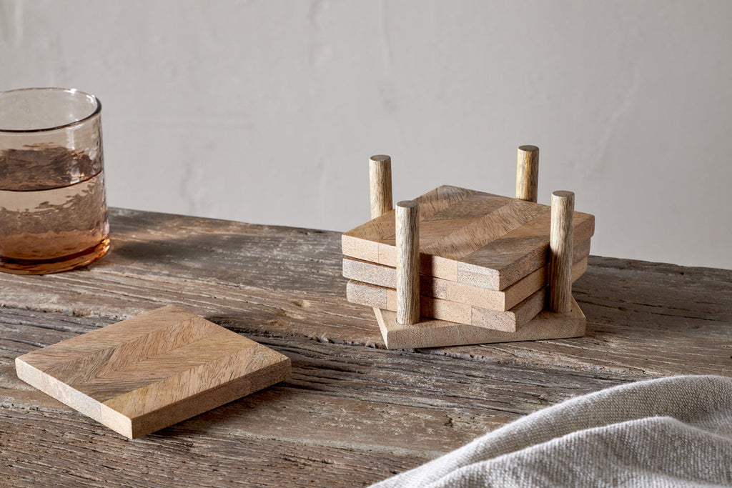 Sous-verres Nalbari - Naturel (lot de 4)
