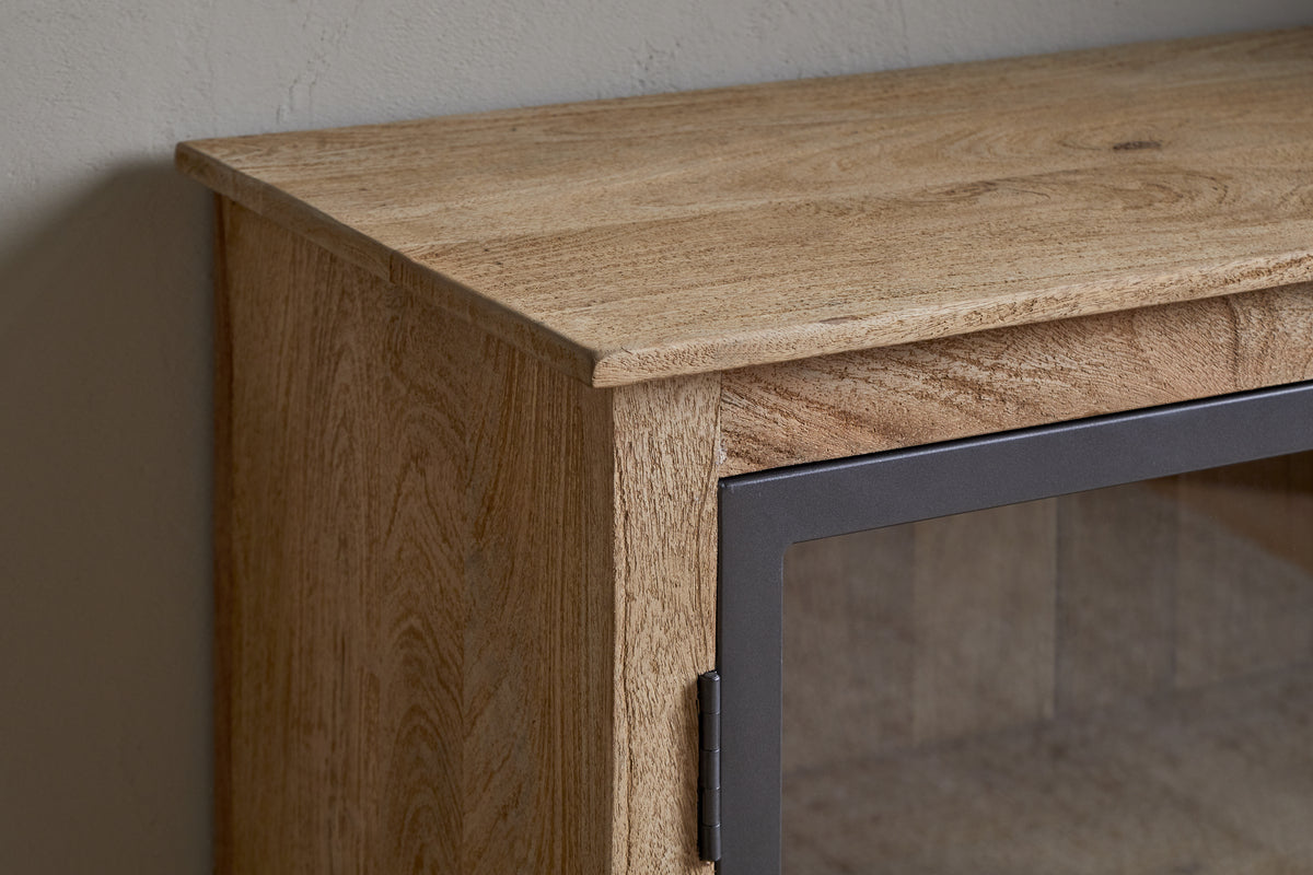 Buffet Nirvi en bois de manguier et fer - Noir
