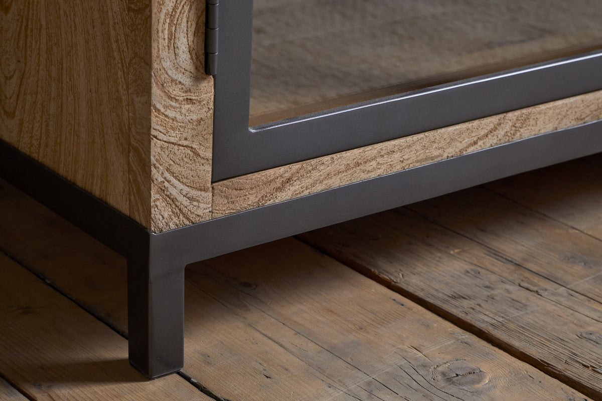Buffet Nirvi en bois de manguier et fer - Noir