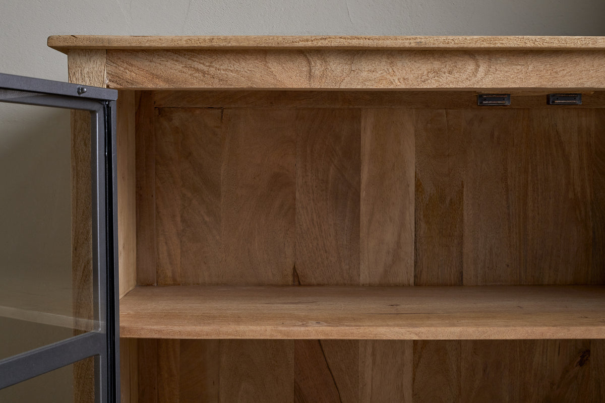Buffet Nirvi en bois de manguier et fer - Noir