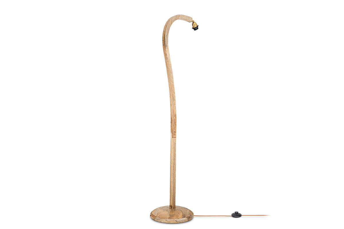 Lampadaire Namira en bois de manguier - Naturel