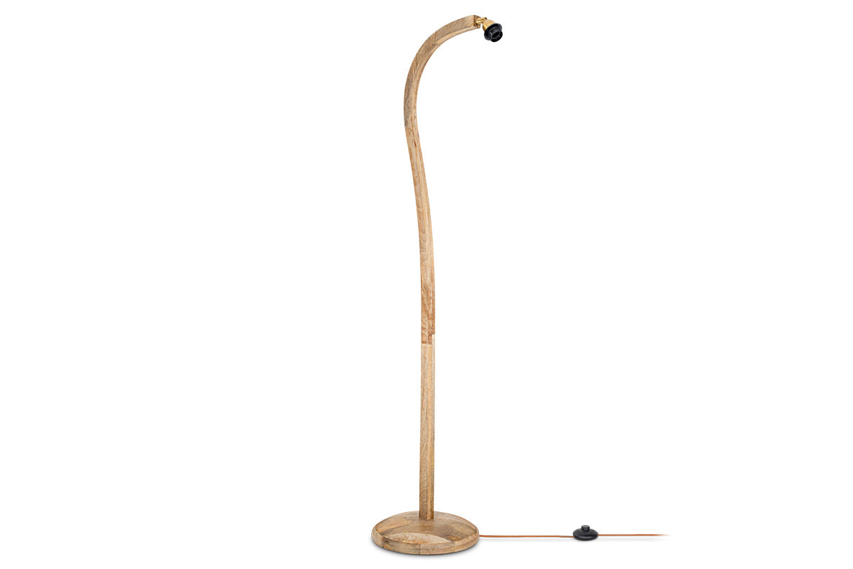 Lampadaire Namira en bois de manguier - Naturel