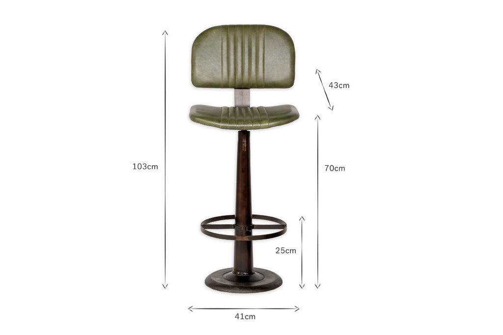 Chaise de bar Narwana - Vert riche