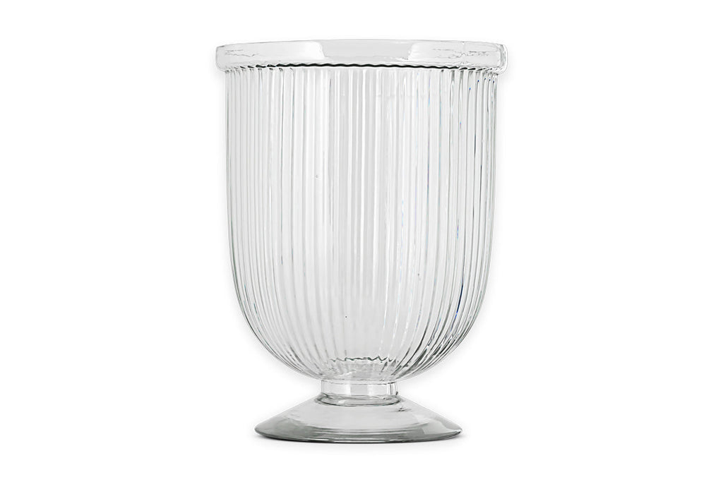 Bougeoir en verre recyclé Nia - Transparent