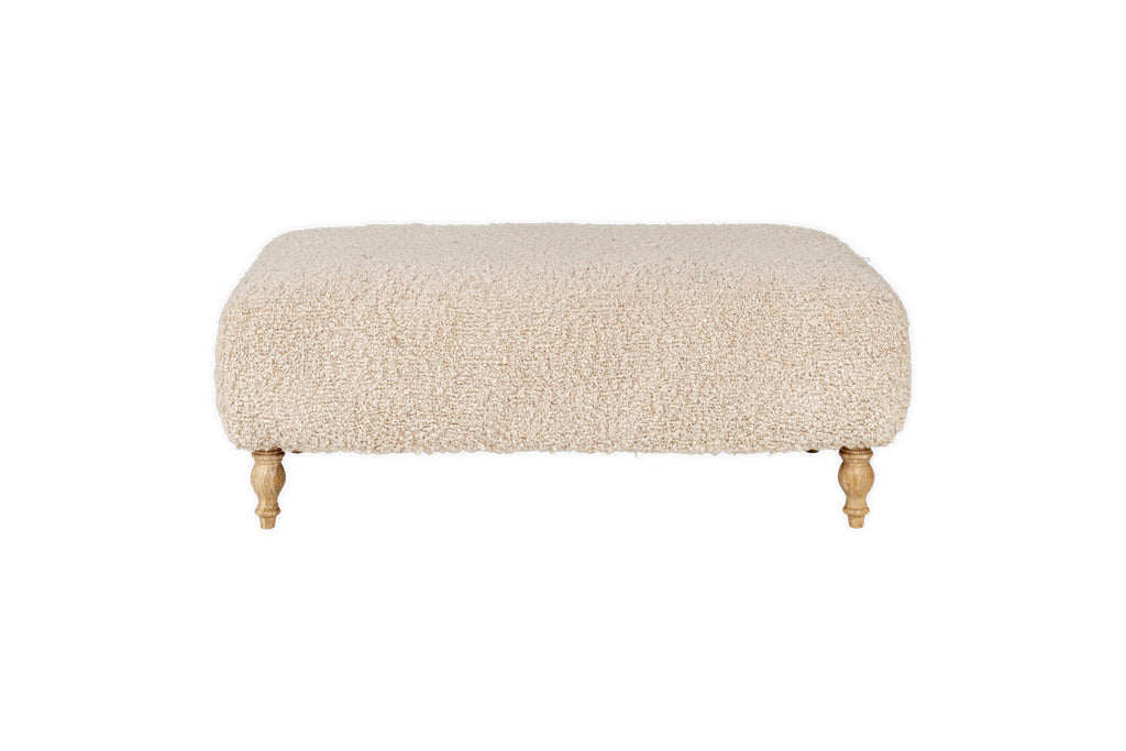 Pouf Otas Teddy - Blanc cassé