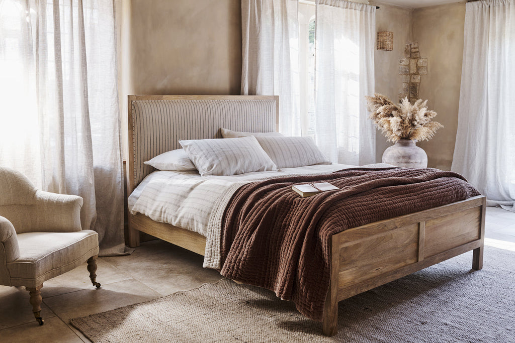 Lit rayé Sanja - Naturel