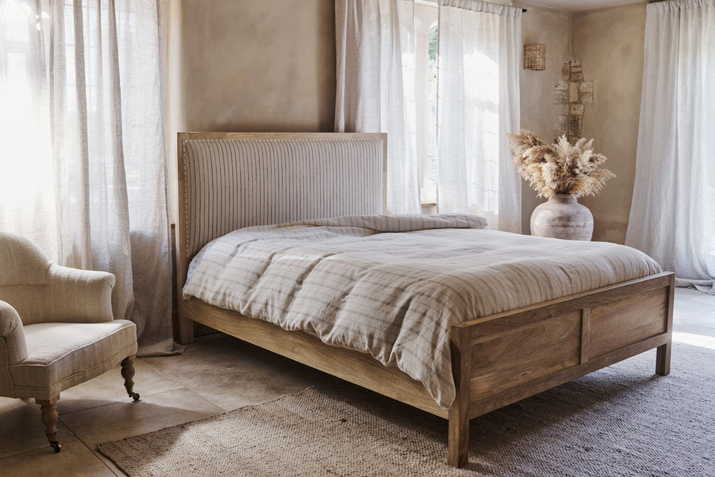 Lit rayé Sanja - Naturel