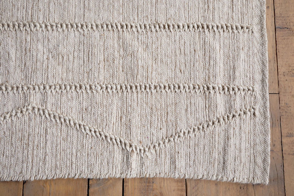 Tapis Shanti en laine et coton - Naturel