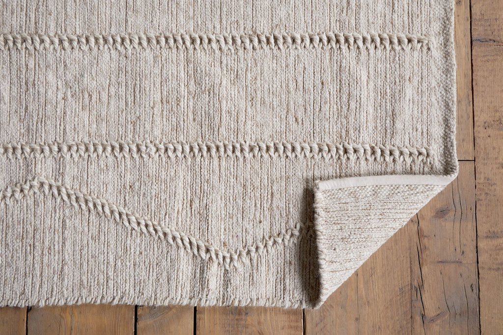 Tapis Shanti en laine et coton - Naturel