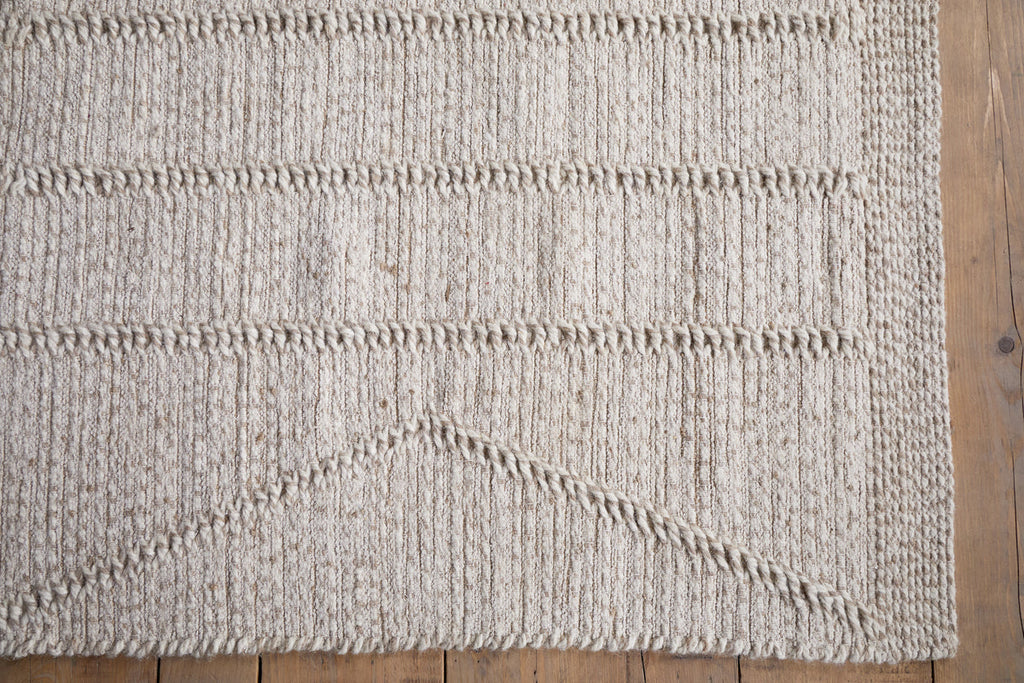 Tapis Shanti en laine et coton - Naturel