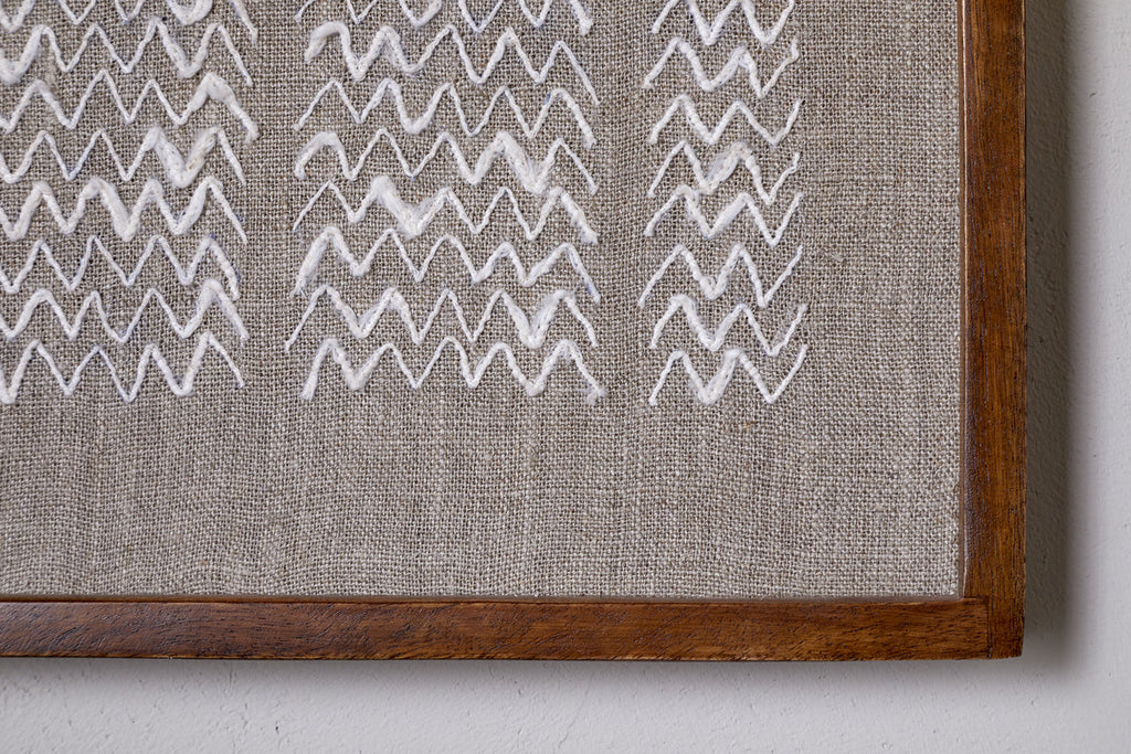 Décoration murale cousue à la main Samaya - Naturel