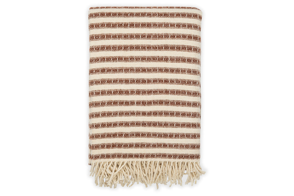 Jeté en laine Sanval - Bordeaux