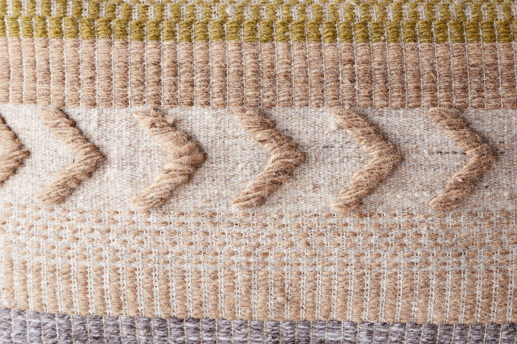 Housse de coussin en laine Tuleeka - Ocre