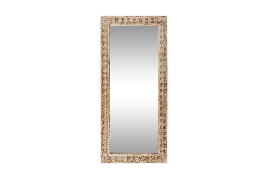Miroir en bois de manguier sculpté Tannir - Naturel
