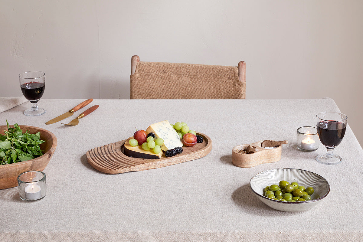 Planche de service en bois de manguier Tivisha - Naturel