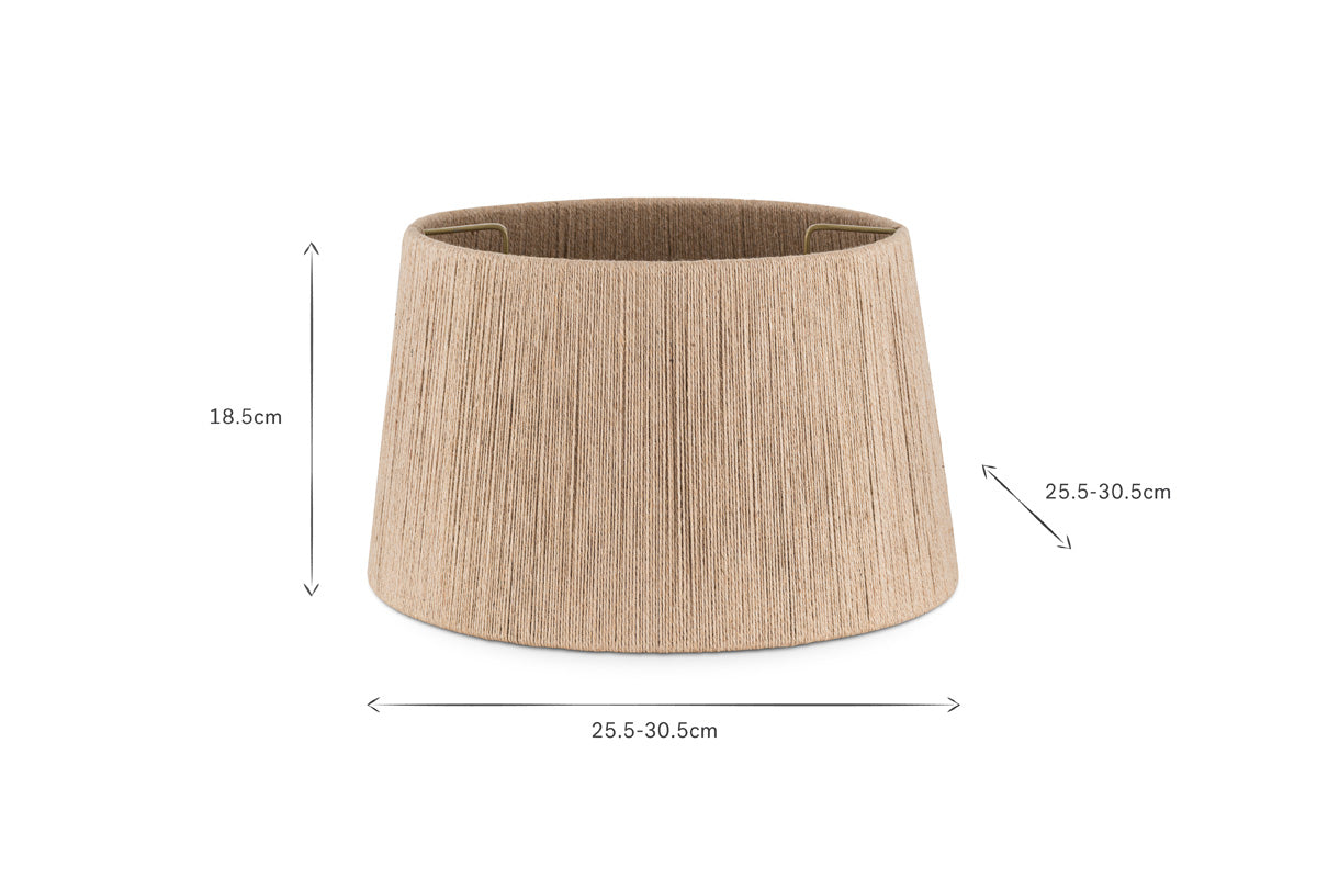 Abat-jour en jute tissé Tiwa - Naturel