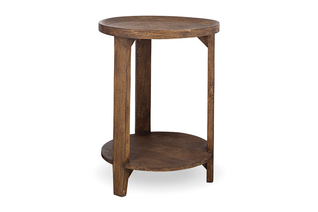 Table d'appoint Triveni en bois de manguier - Teinte noyer
