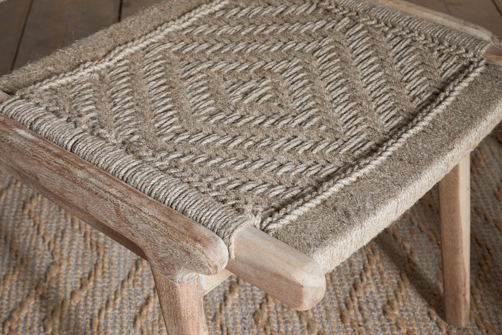 Chaise de salle à manger sans accoudoirs tissée Vinay - Naturel