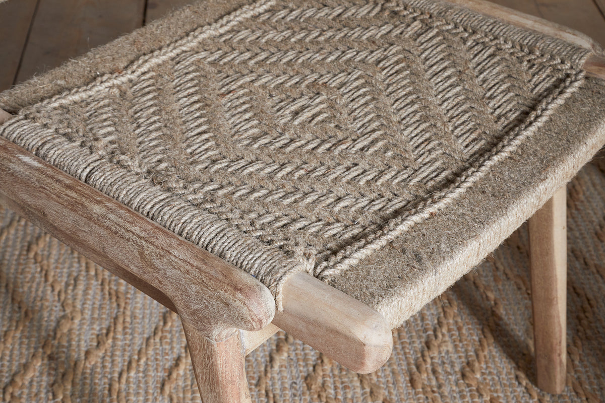 Chaise de salle à manger sans accoudoirs tissée Vinay - Naturel