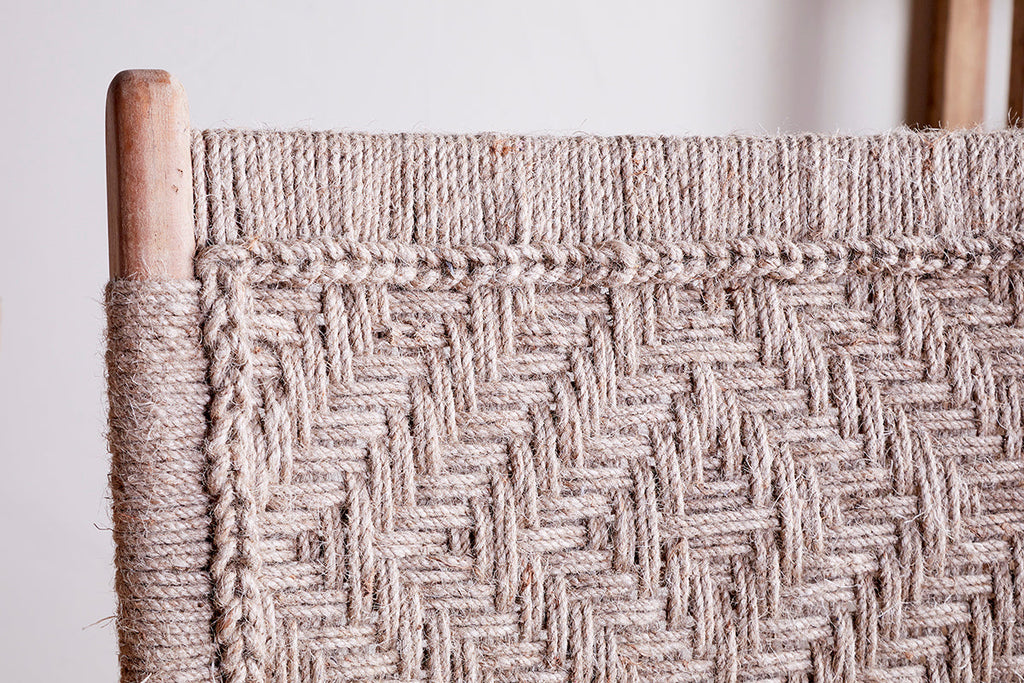 Chaise de comptoir tissée Vinay - Naturel