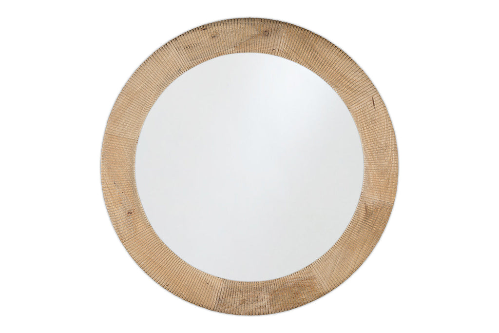 Miroir en bois rainuré Vivan - Naturel