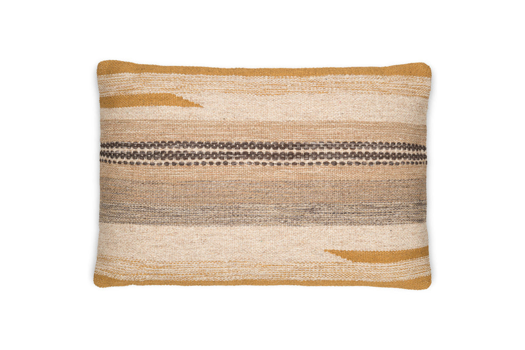 Housse de coussin en laine Aravali - Ocre