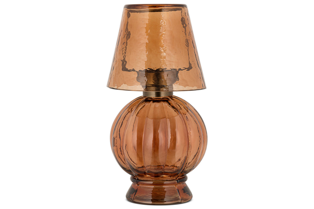 Lampe photophore en verre Adesola - Ambre