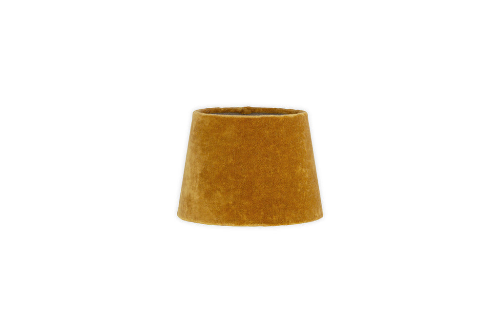 Abat-jour Batakha en Velours et Lin - Ocre Foncé