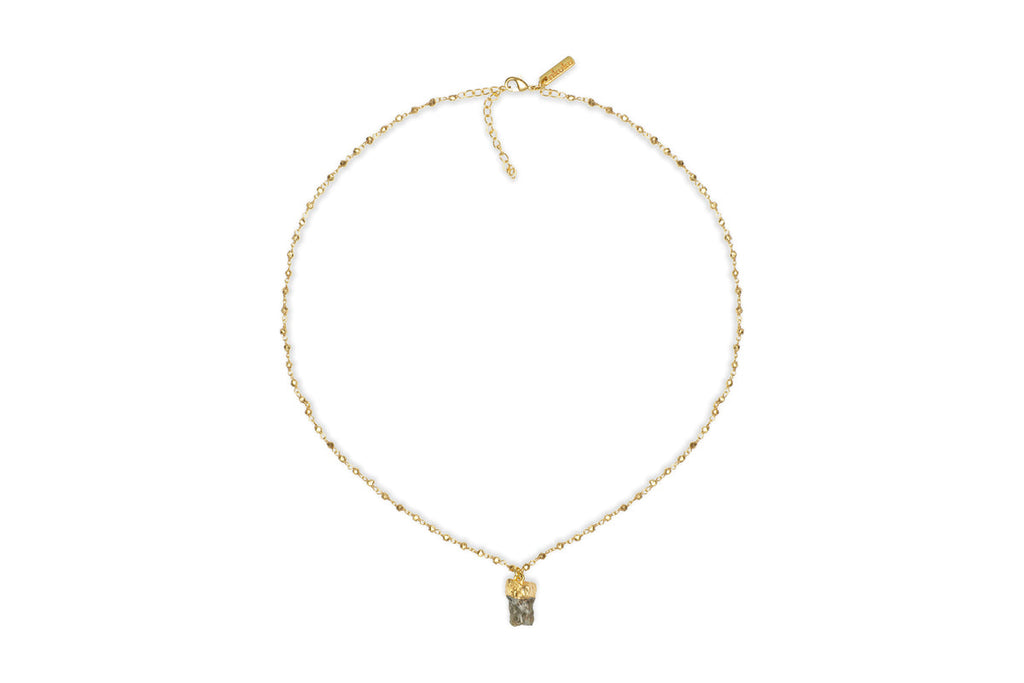 Collier Hadari en labradorite - Or