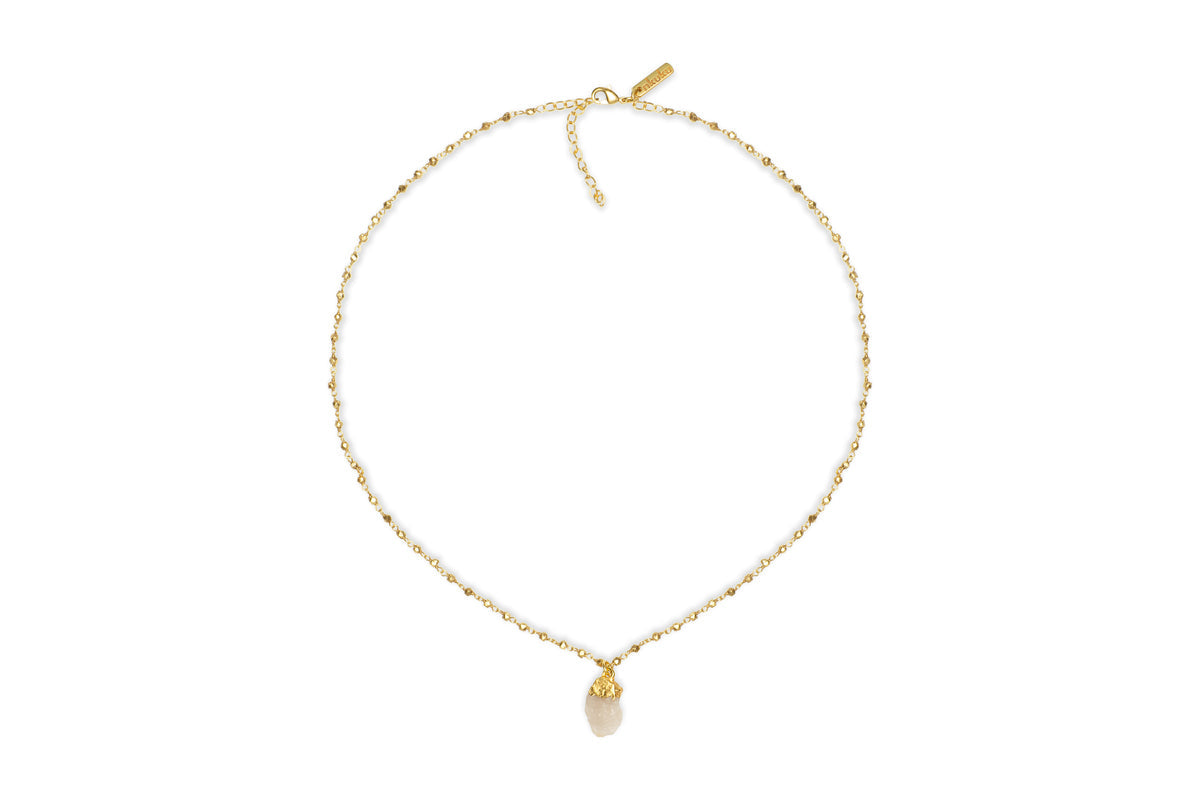 Collier Hadari en quartz rose - Or