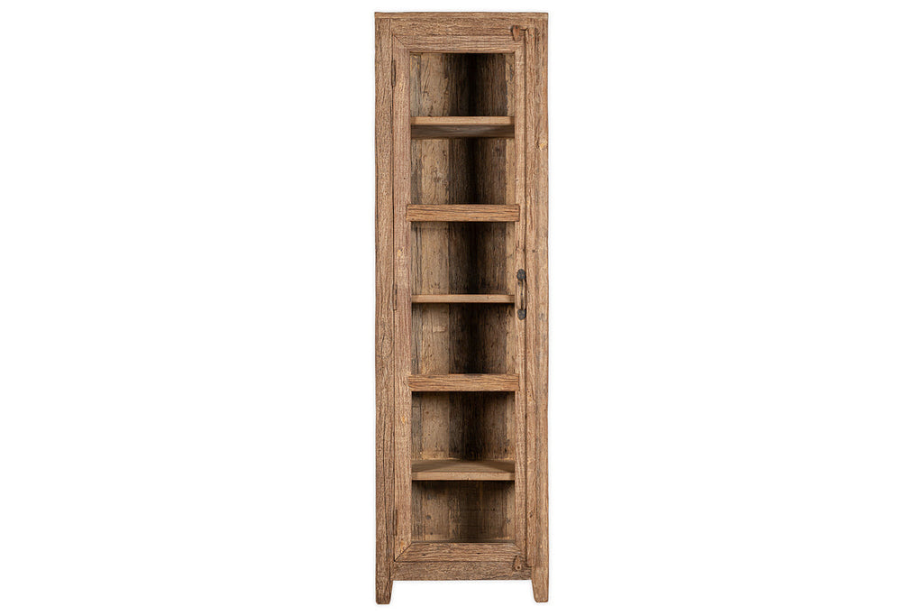 Armoire Ibo en bois recyclé et verre - Naturel - Grande
