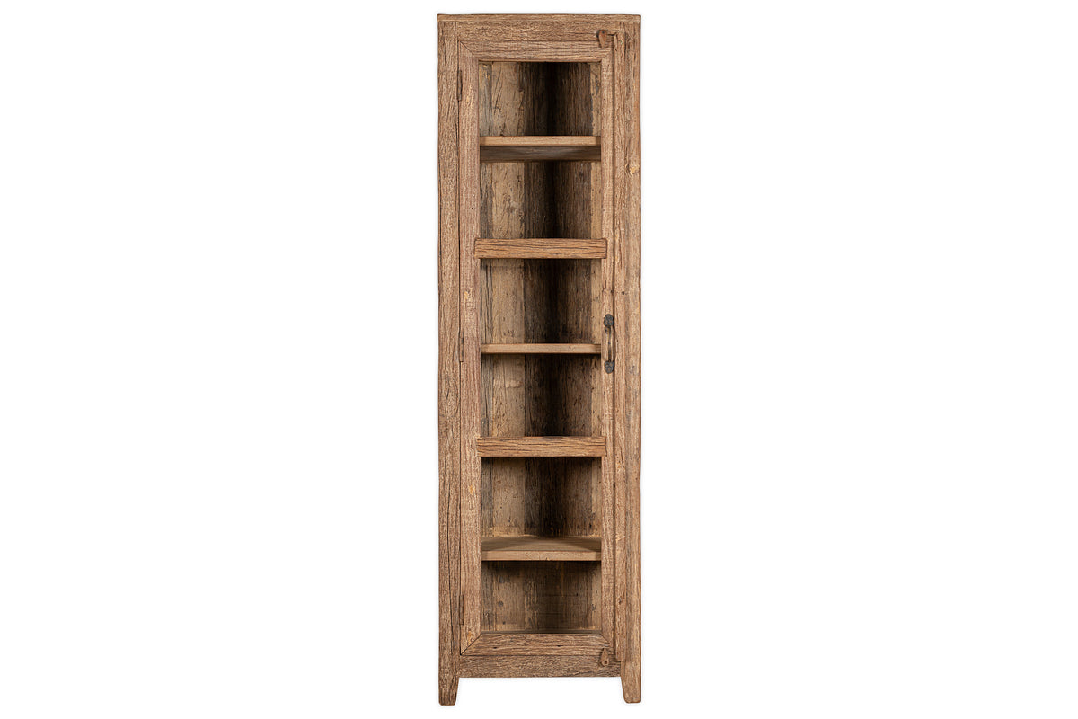 Armoire Ibo en bois recyclé et verre - Naturel - Grande