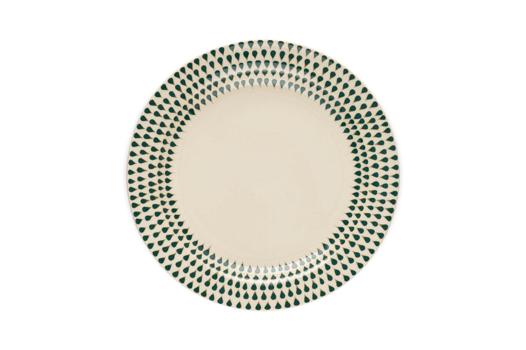 Service de table Juniper Drop – Crème et genévrier (lot de 12)