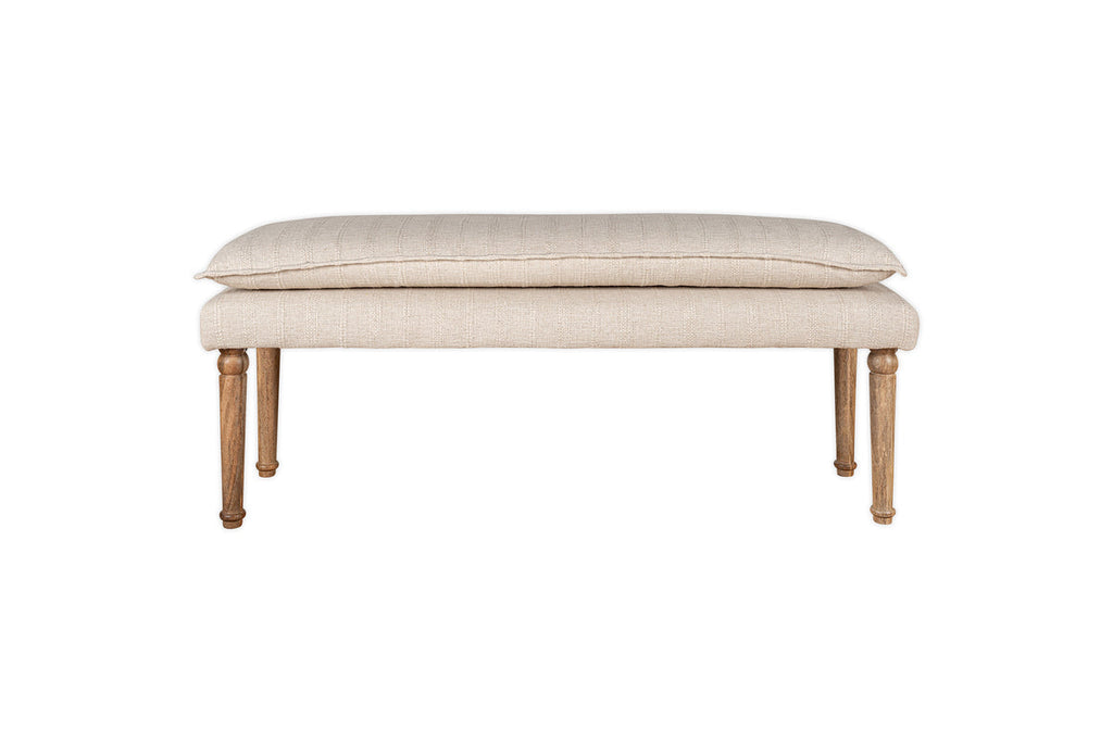 Banc rembourré en coton Kiana - Naturel
