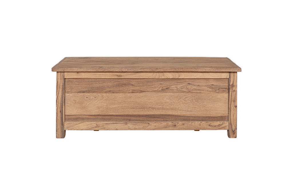 Banc de rangement Karadi en bois recyclé - Naturel