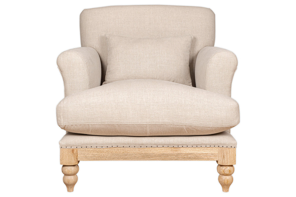 Fauteuil Kashi en lin - Naturel