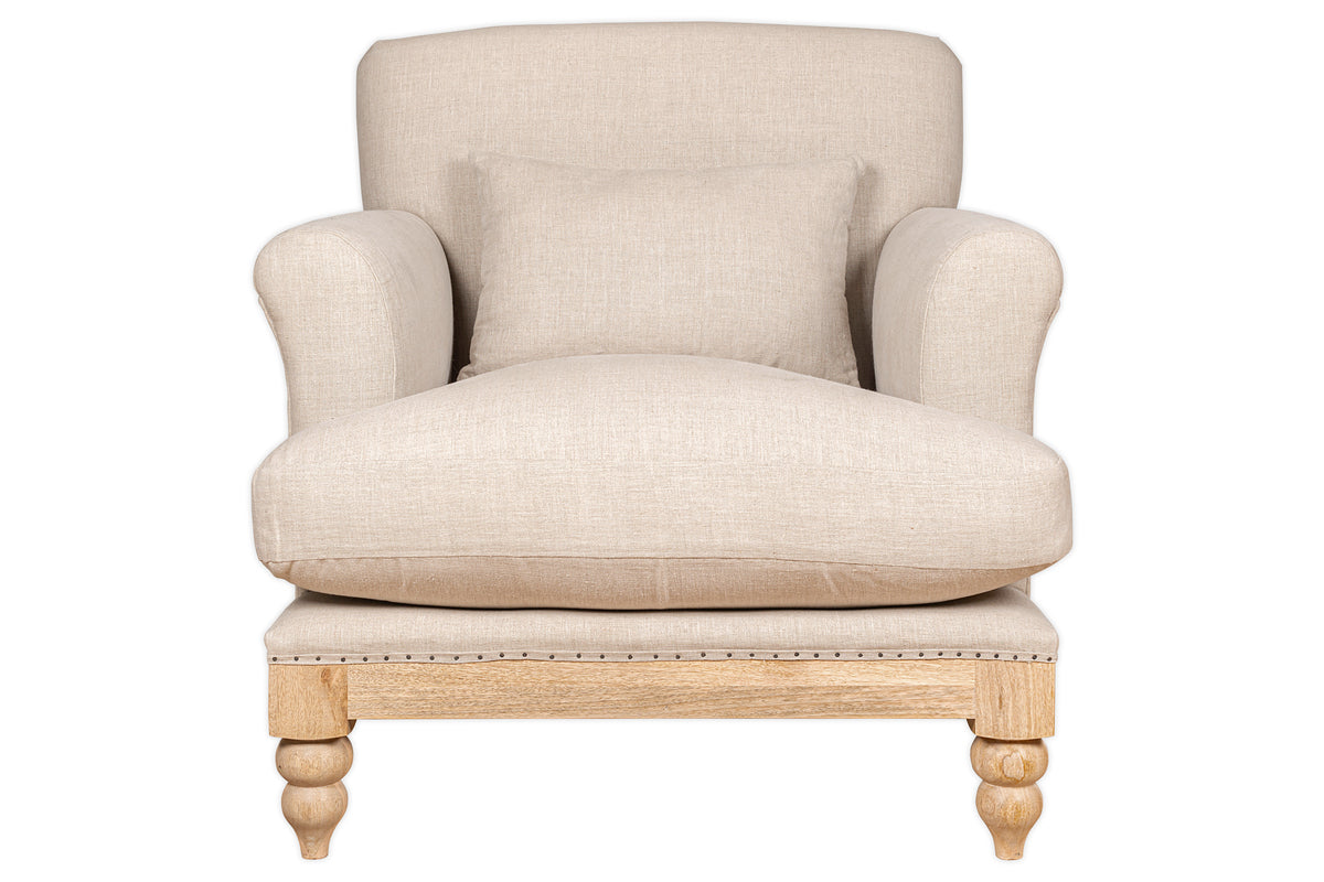 Fauteuil Kashi en lin - Naturel