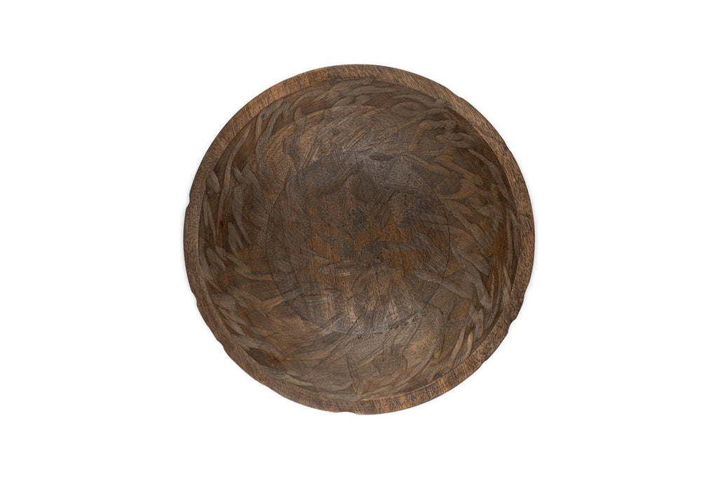 Bol de service en bois Nyati - Marron foncé - Petit