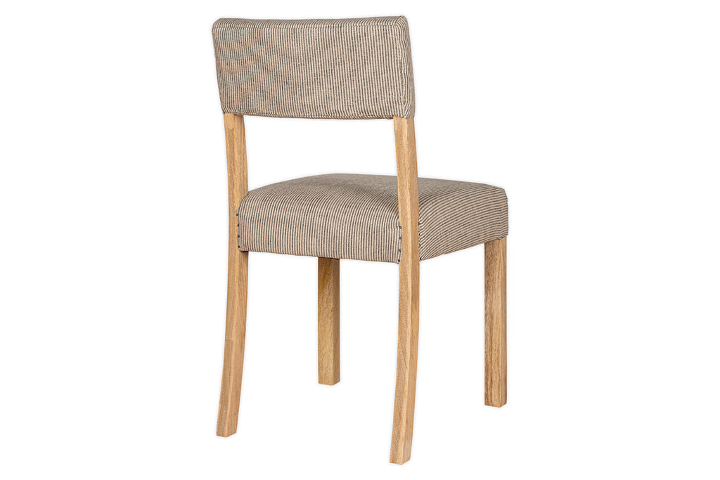 Chaise de salle à manger rembourrée en lin Nadeeka - Gris clair