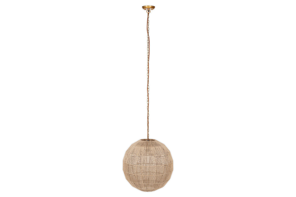 Pendentif sphérique en jute tissé Nilaveli - Naturel